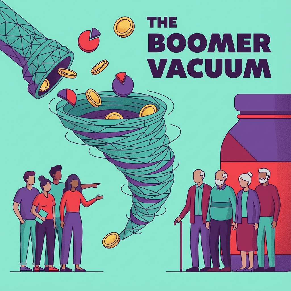 Abstract visualization of wealth distribution